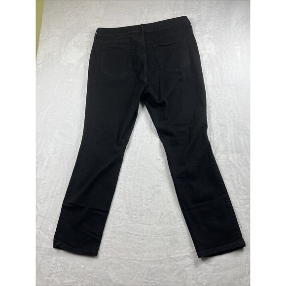 Old Navy Power Slim Straight Jeans Mid Rise Distressed Black Size 16 - Picture 7 of 8